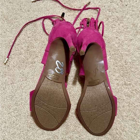 Marc Fisher Fuchsia Strappy Heels - Picture 4 of 5